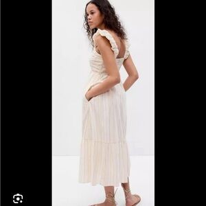 Gap Ruched Tiered Midi dress